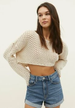 Stradivarius MOM - Szorty Jeansowe - Light Blue Denim