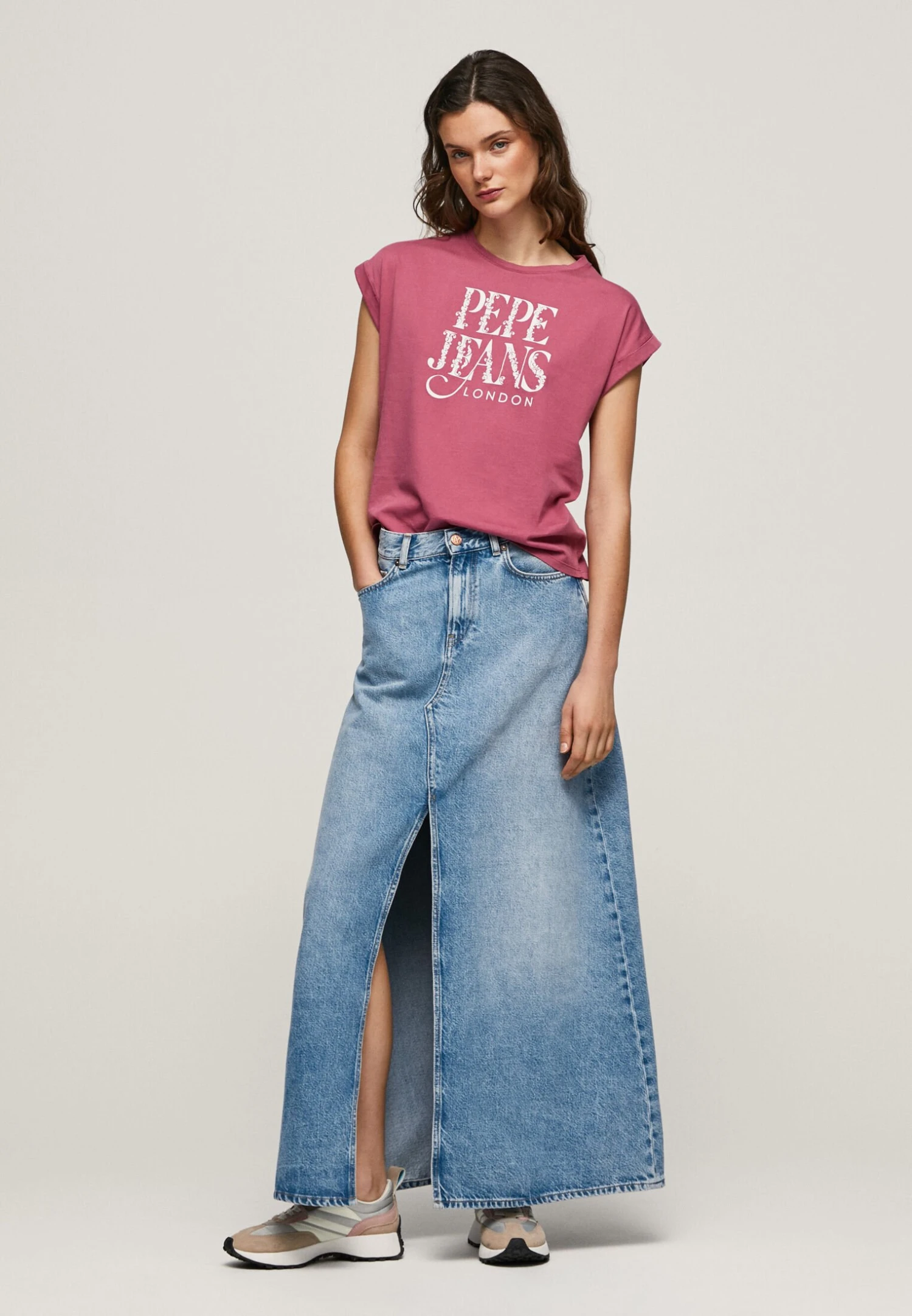 Pepe Jeans LINDA - T-shirt Z Nadrukiem - Dark Blush 2 Pepe Jeans LINDA - T-shirt Z Nadrukiem - Dark Blush - obrazek 2