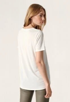 Soaked In Luxury COLUMBINE V-NECK SS - T-shirt Basic - Broken White 9 Soaked In Luxury COLUMBINE V-NECK SS - T-shirt Basic - Broken White -Ulla Popken Sklep d5b8412454244222b76eed2c29087c63