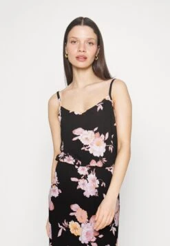 VIKAMI STRAP LONG DRESS - Sukienka Z Dżerseju - Black -Ulla Popken Sklep d5d24a309087413c957fc5b453966274