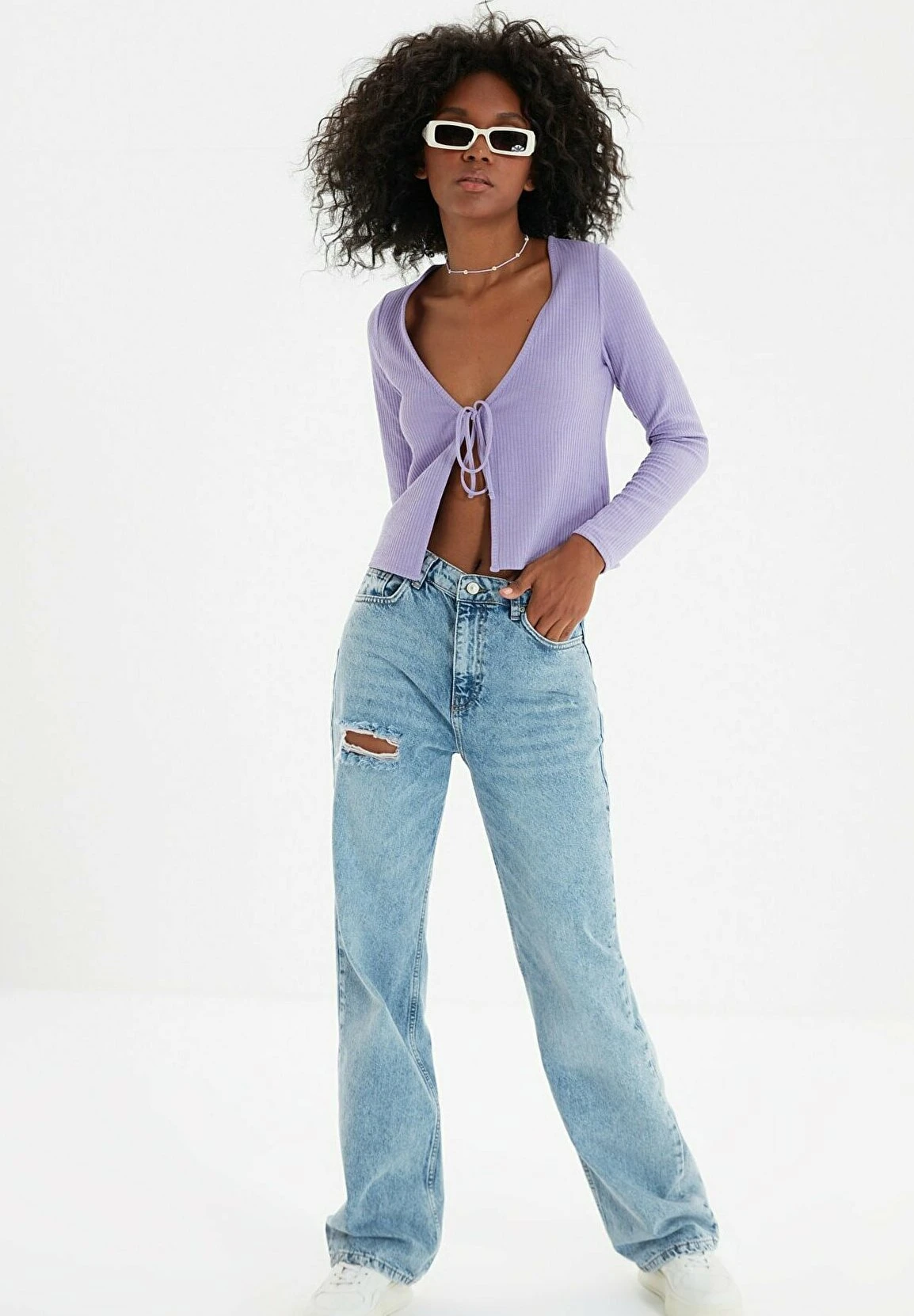 Trendyol Jeansy Relaxed Fit - Blue 6 Trendyol Jeansy Relaxed Fit - Blue - obrazek 6