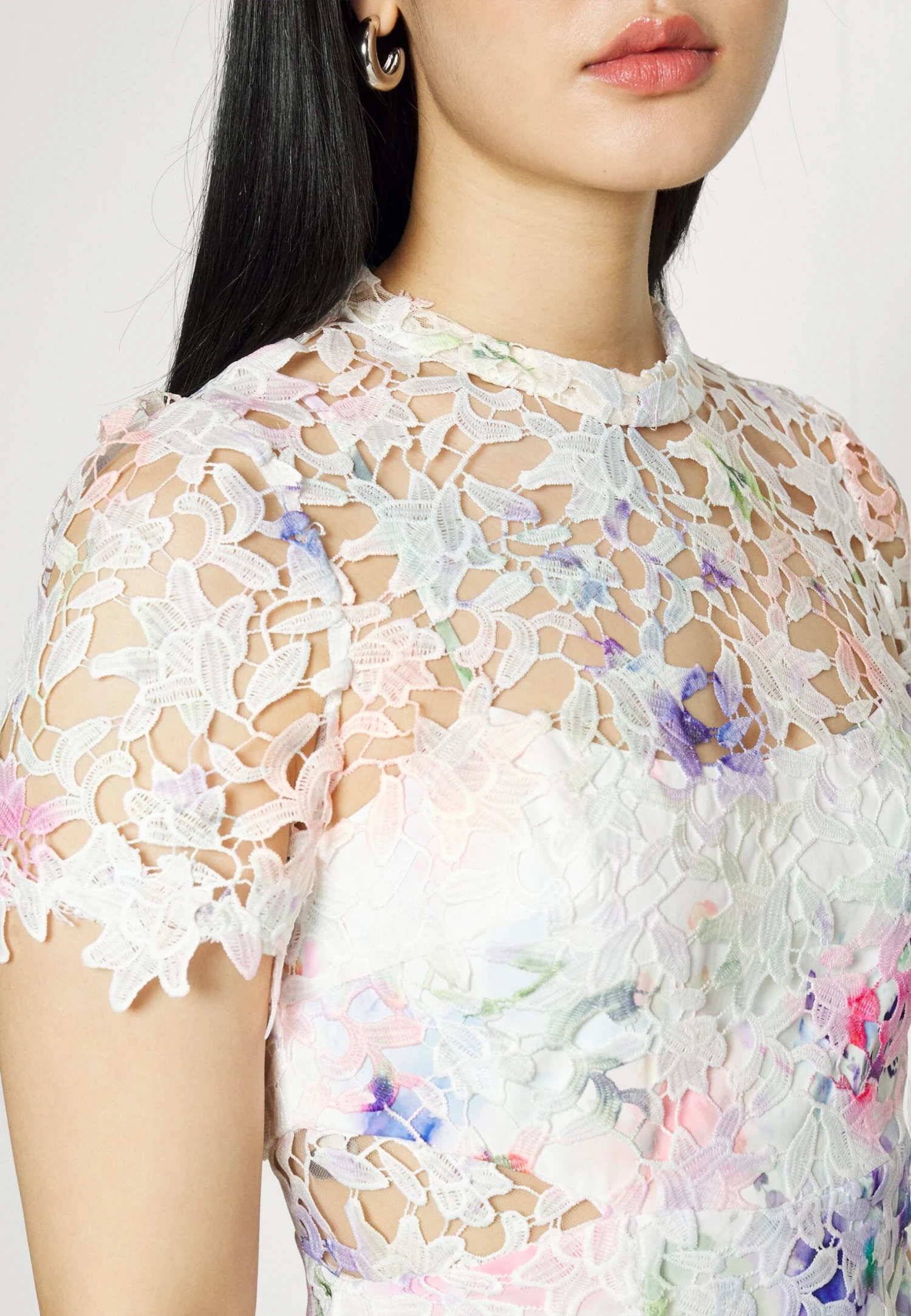 ML Monique Lhuillier JASMINE MIDI DRESS - Sukienka Koktajlowa - Watercolor Bouquet 6 ML Monique Lhuillier JASMINE MIDI DRESS - Sukienka Koktajlowa - Watercolor Bouquet - obrazek 6