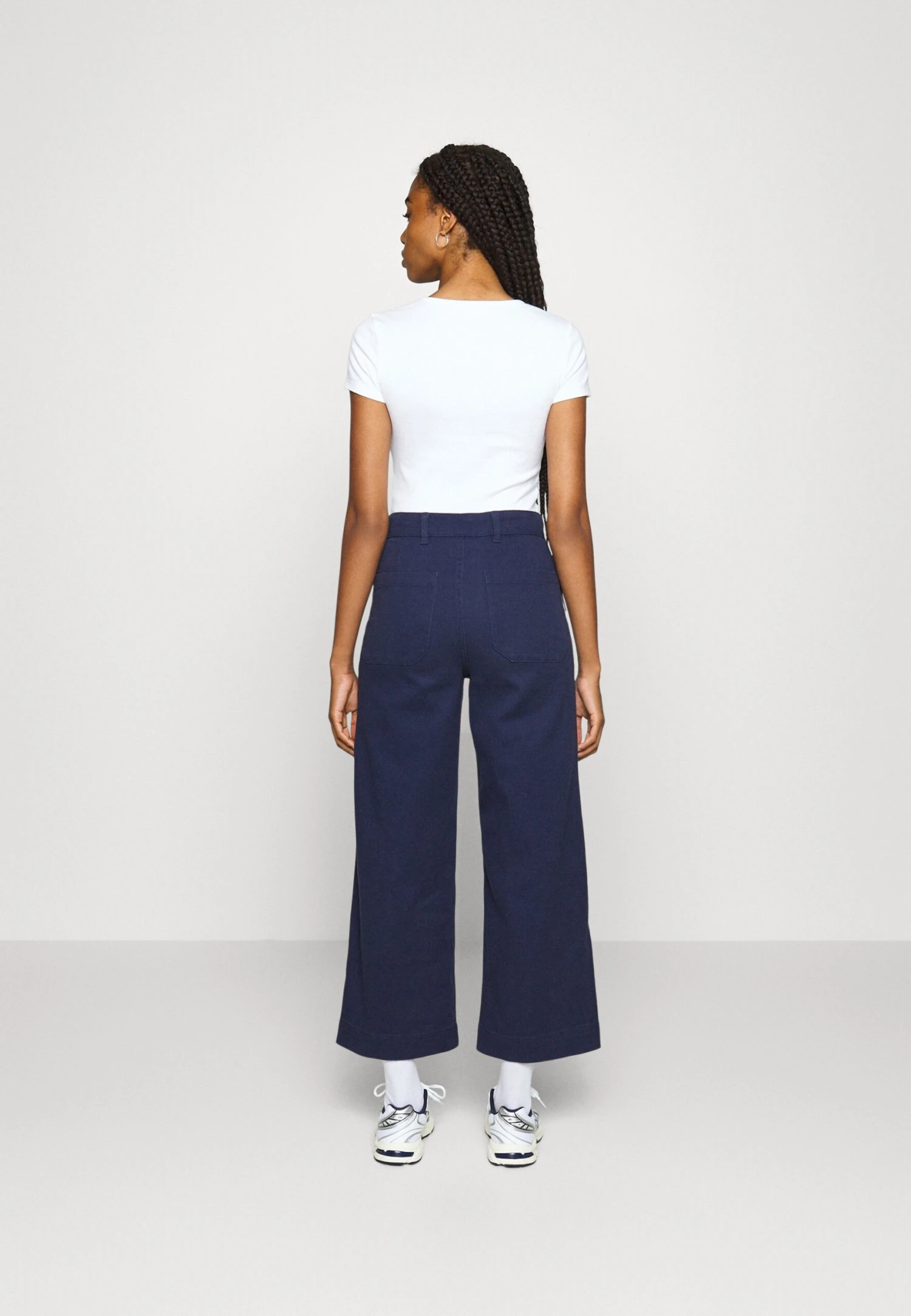 Monki Spodnie Materiałowe - Blue Dark 3 Monki Spodnie Materiałowe - Blue Dark - obrazek 3