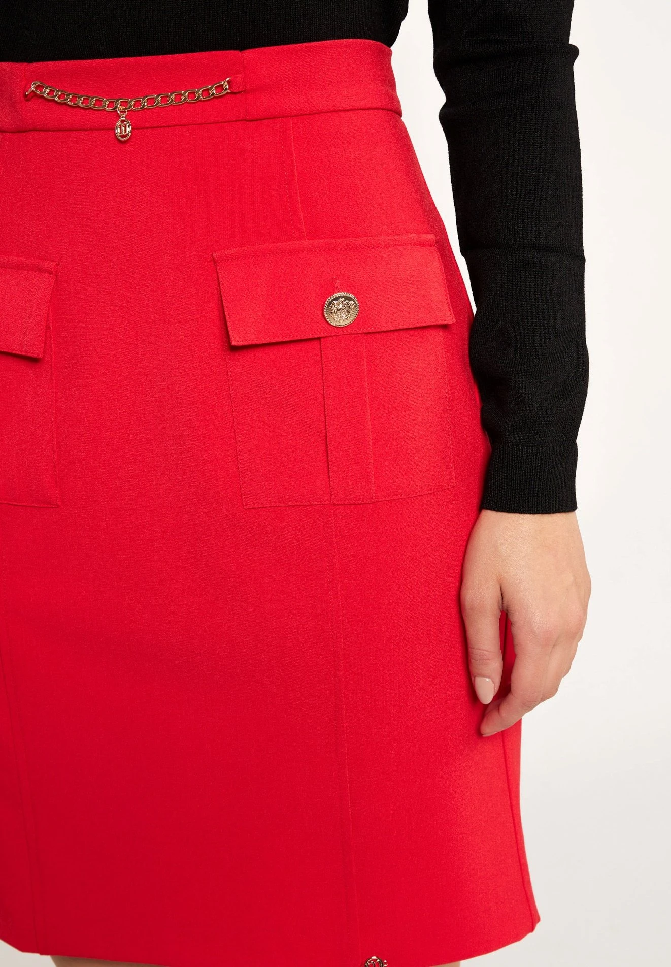 Spódnica Ołówkowa - Red 4 Spódnica Ołówkowa - Red - obrazek 4