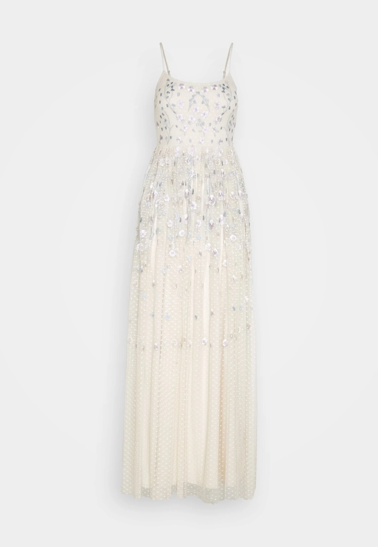 DELICATE FLORAL EMBROIDERED - Suknia Balowa - Ecru 5 DELICATE FLORAL EMBROIDERED - Suknia Balowa - Ecru - obrazek 5