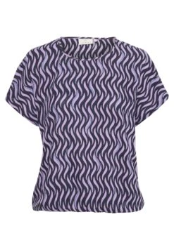 Kaffe KASOMIA STANLEY - Bluzka - Blue Purple Retro Graphic -Ulla Popken Sklep deae7016c5a5474fbde5c8e16d137598