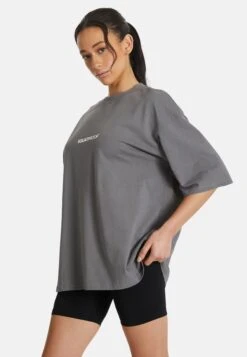 SP DOUBLE OVERSIZE PUMP COVER - T-shirt Z Nadrukiem - Dark Grey -Ulla Popken Sklep df67ac7241c349c6ac41d6b527cf290c