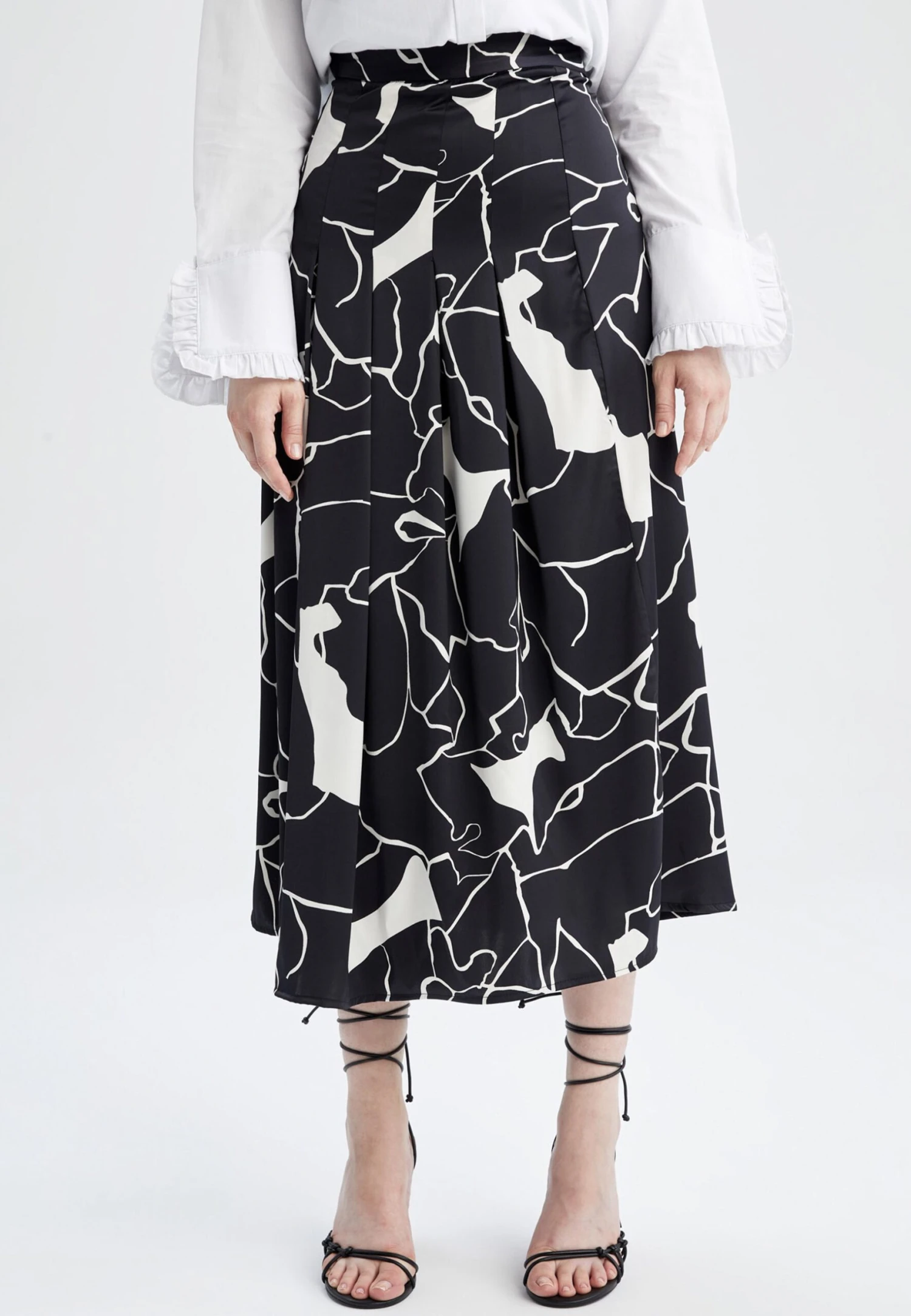 DeFacto Spódnica Trapezowa - Black 1 DeFacto Spódnica Trapezowa - Black