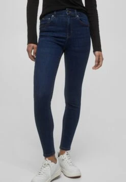 PULL & BEAR PUSH UP - Jeansy Skinny Fit - Dark Blue