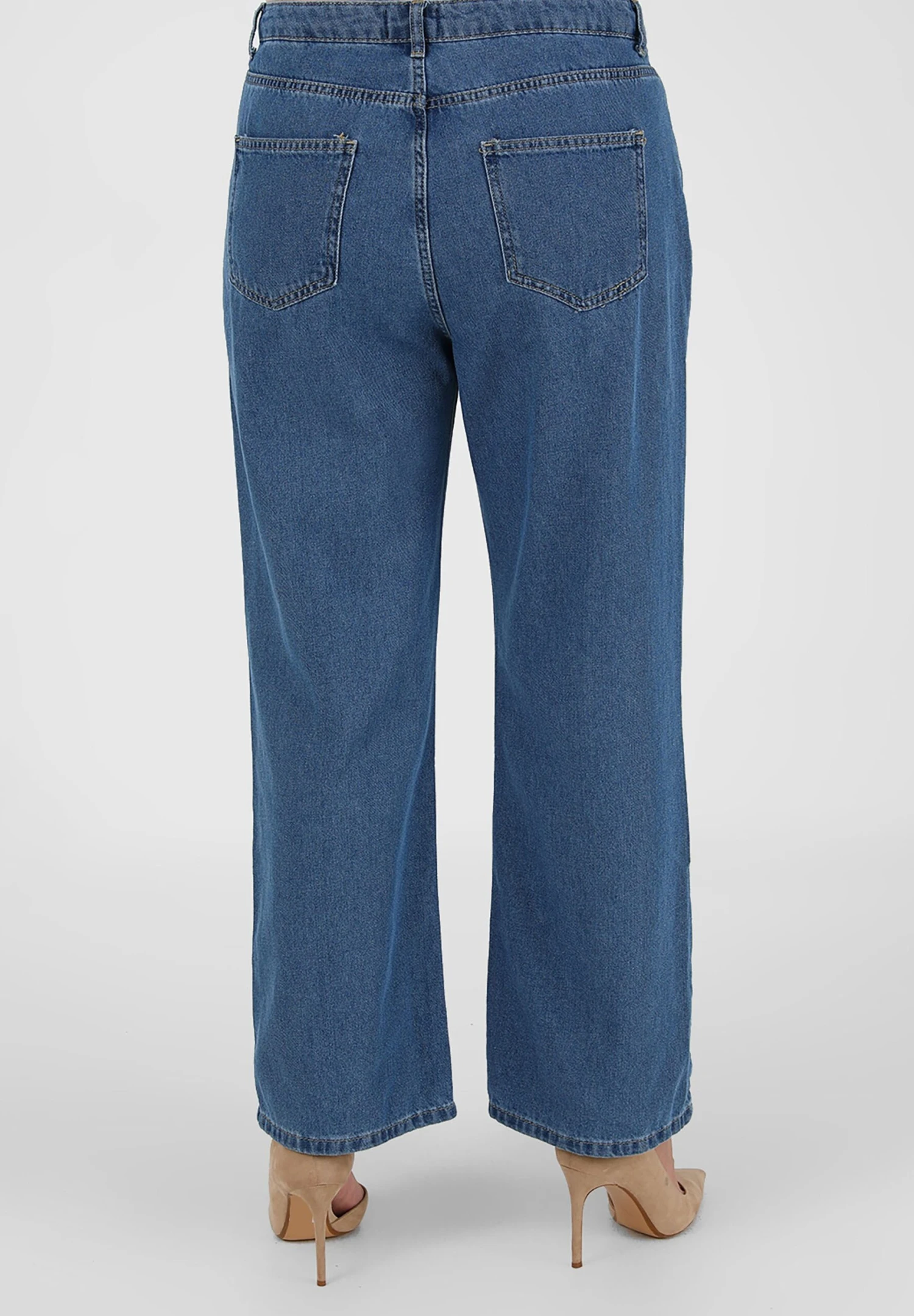 ALIA - Jeansy Straight Leg - Dark Blue 3 ALIA - Jeansy Straight Leg - Dark Blue - obrazek 3
