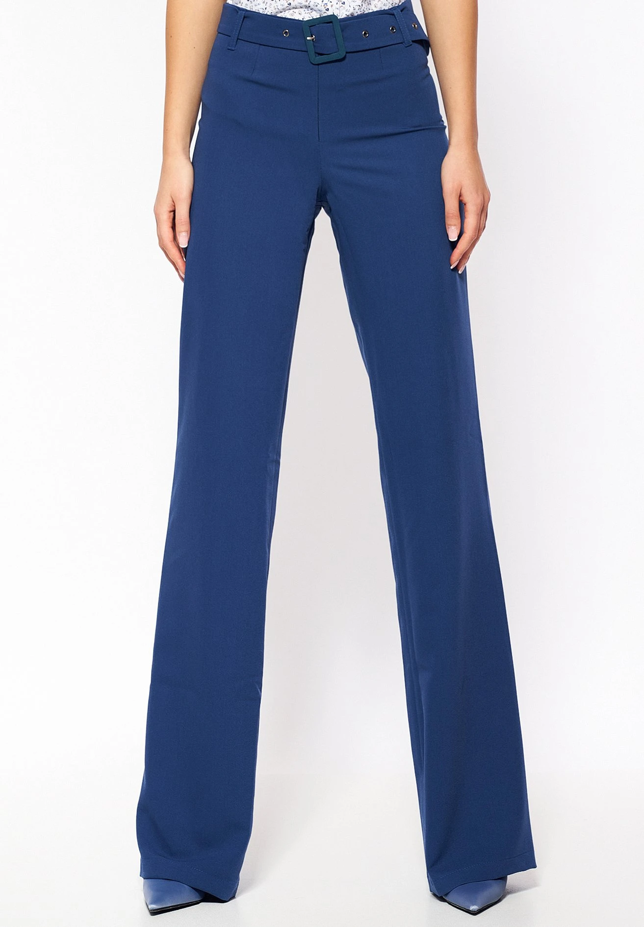 Spodnie Materiałowe - Kobalt 1 Spodnie Materiałowe - Kobalt