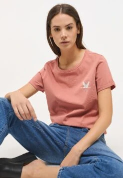 Mustang T-shirt Z Nadrukiem - Rosa -Ulla Popken Sklep ee709e9ff9db4820a001e531b38f1366