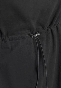 DKNY LOGO DRAWSTRING - Sukienka Z Dżerseju - Black -Ulla Popken Sklep f2043f5ee96244c0bc2970aefe366e14