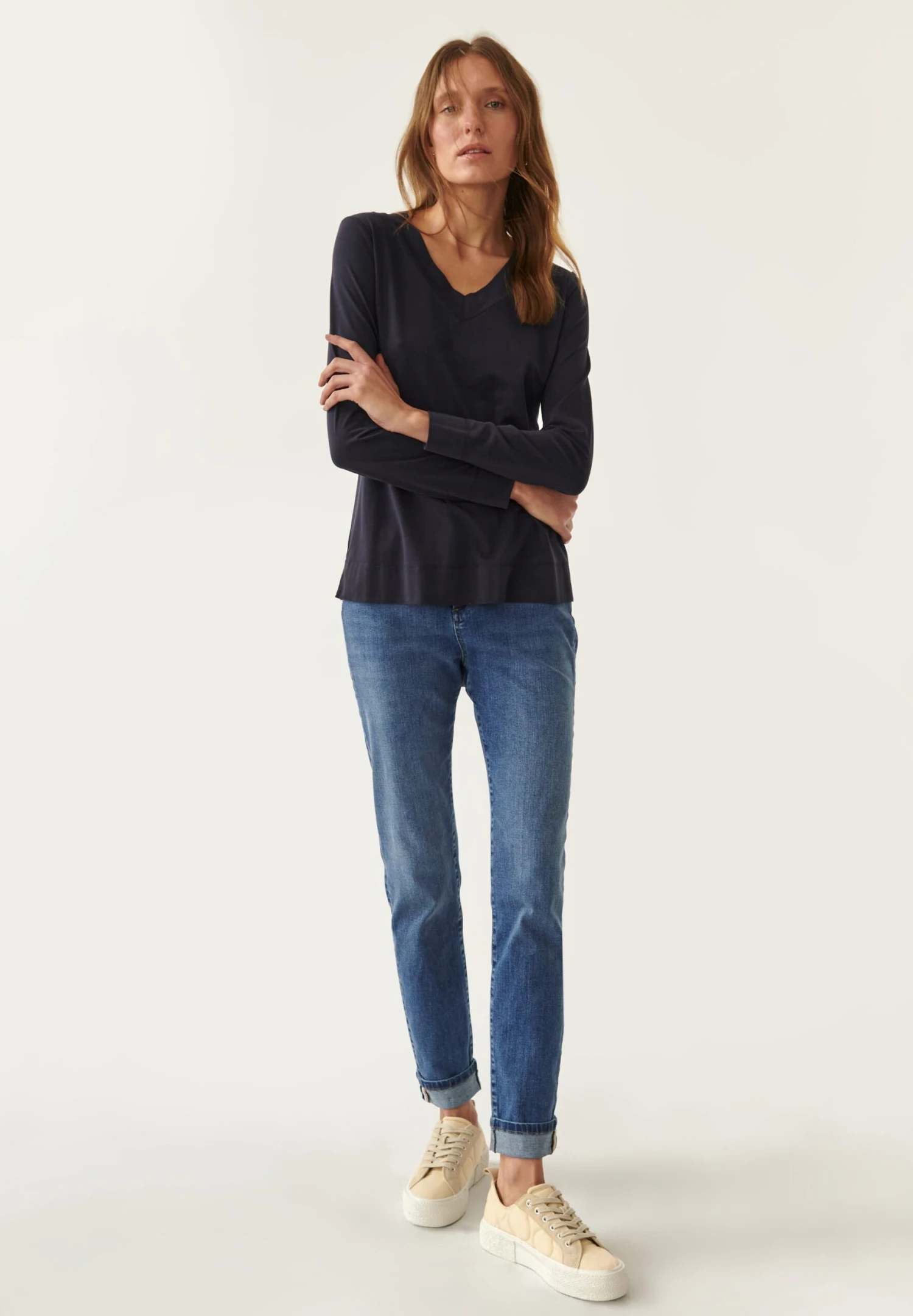 JONKA - Bluzka Z Długim Rękawem - Navy Blue 2 JONKA - Bluzka Z Długim Rękawem - Navy Blue - obrazek 2