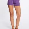 MORGAN WITH BRIDGES - Szorty Jeansowe - Dark Purple