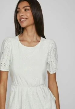 Vila GESTUFTES - Sukienka Letnia - Cloud Dancer -Ulla Popken Sklep f5489756276f40e49a919a4f2448e9fa