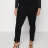 ONLY CARMAKOMA CARELORA SLIT PANT - Spodnie Materiałowe - Black