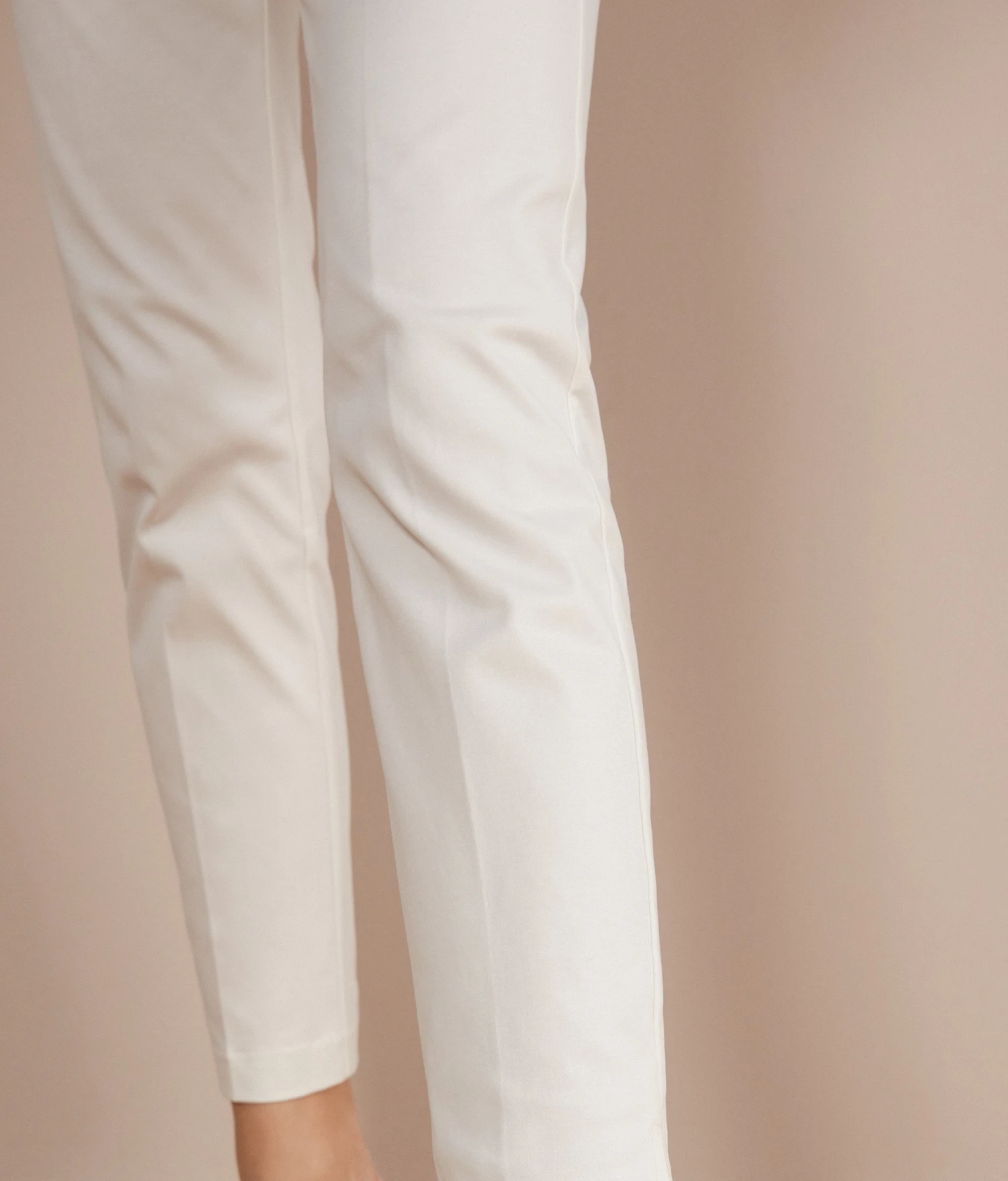 ZIGARETTEN - Spodnie Materiałowe - Bianco 4 ZIGARETTEN - Spodnie Materiałowe - Bianco - obrazek 4