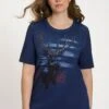 Ulla Popken T-shirt Z Nadrukiem - Nachtblau