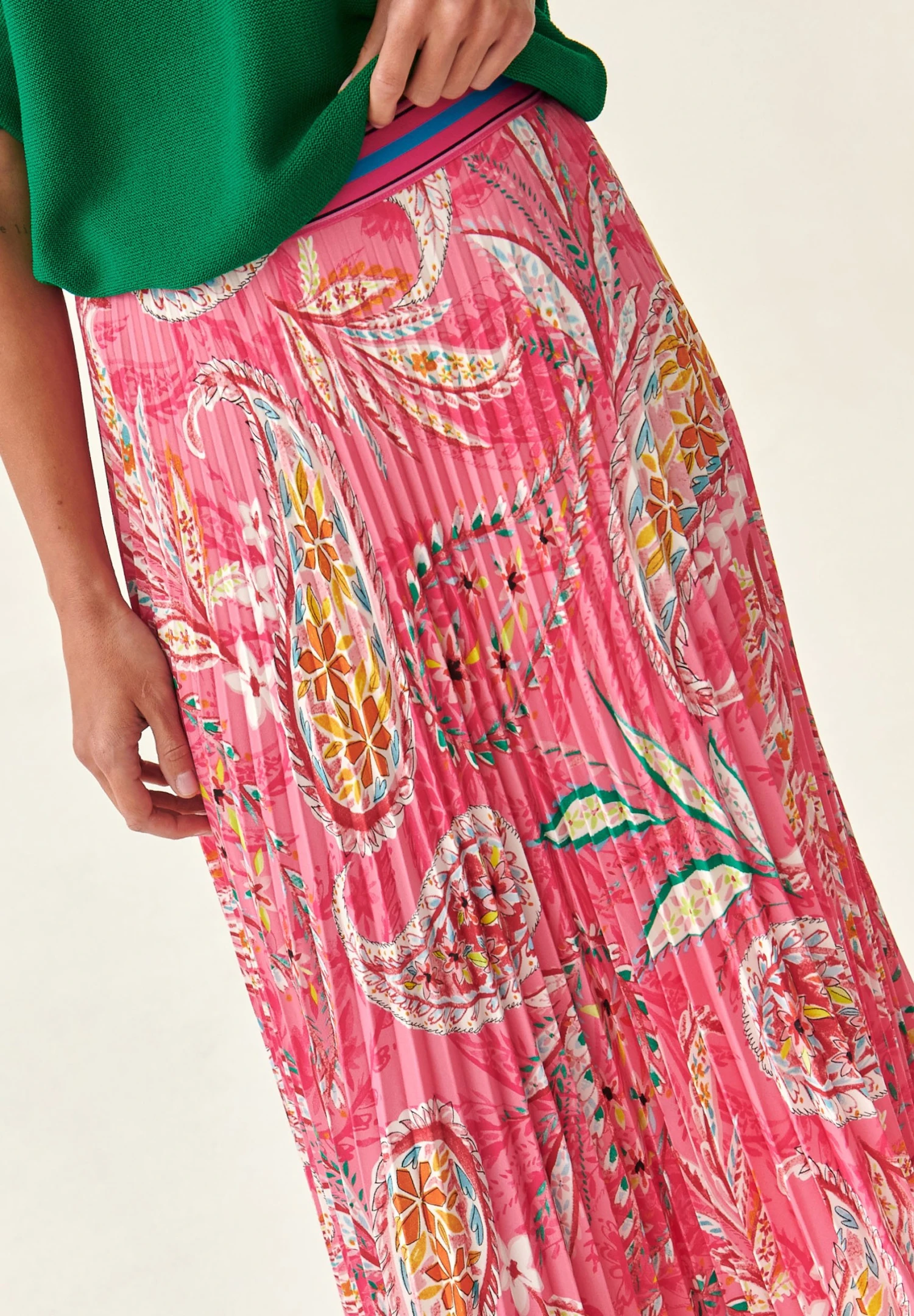 SEMINA - Spódnica Trapezowa - Pink 3 SEMINA - Spódnica Trapezowa - Pink - obrazek 3